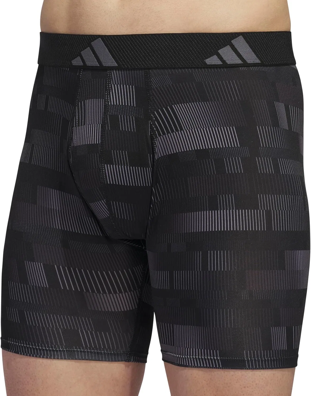 Боксеры Microfiber Boxer Briefs Adidas, серый/черный — фото 2