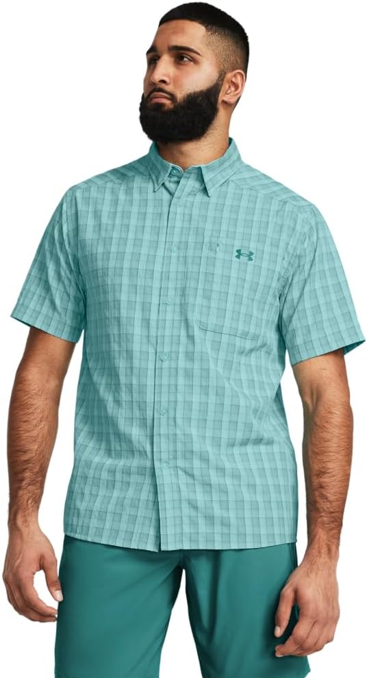 

Мужская клетчатая футболка Drift Tide 2.0 от Under Armour с коротким рукавом, (421) Blue Foam/Blue Foam/Coastal Teal, Синий, Мужская клетчатая футболка Drift Tide 2.0 от Under Armour с коротким рукавом, (421) Blue Foam/Blue Foam/Coastal Teal