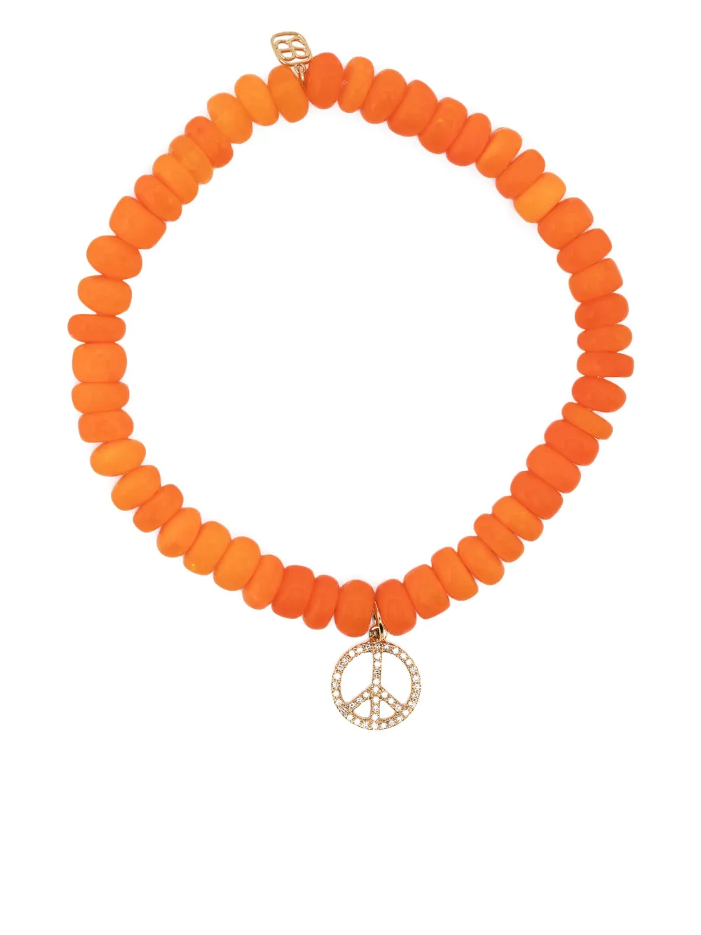 

Браслет из желтого золота с подвеской Sydney Evan, оранжевый