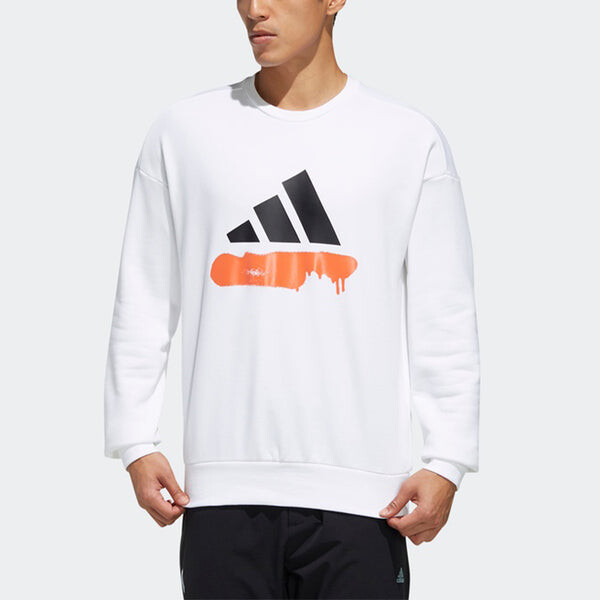 Толстовка с капюшоном o2 swt bos casual sports pullover белая Adidas, белый — фото 3