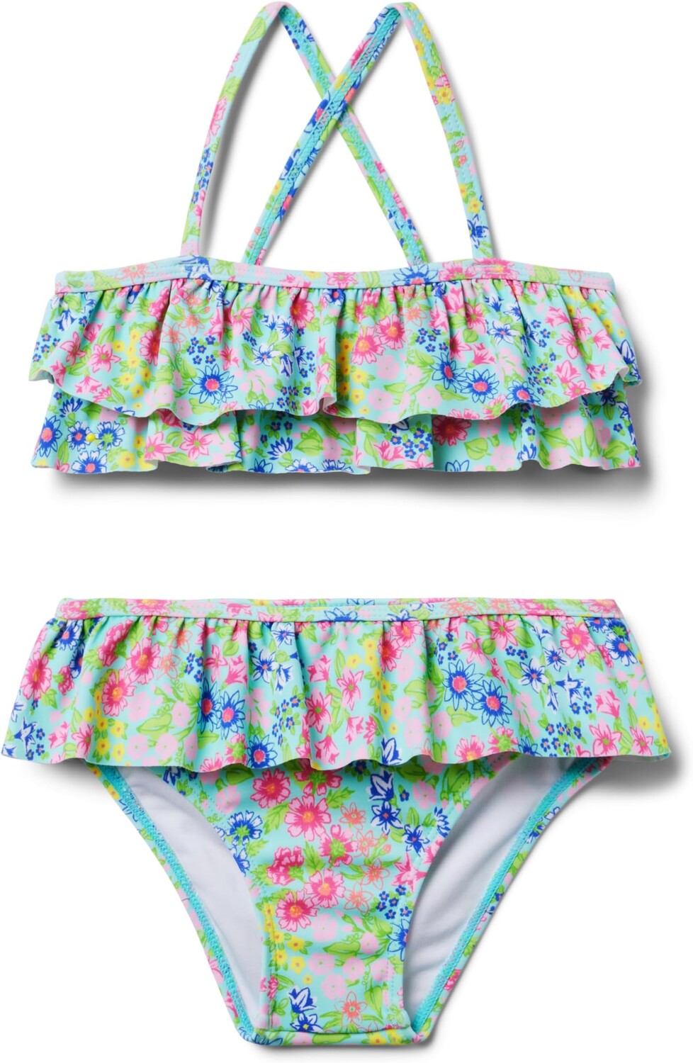 

Купальник Janie and Jack Flower Print Two Piece Swimsuit, цвет Multicolor