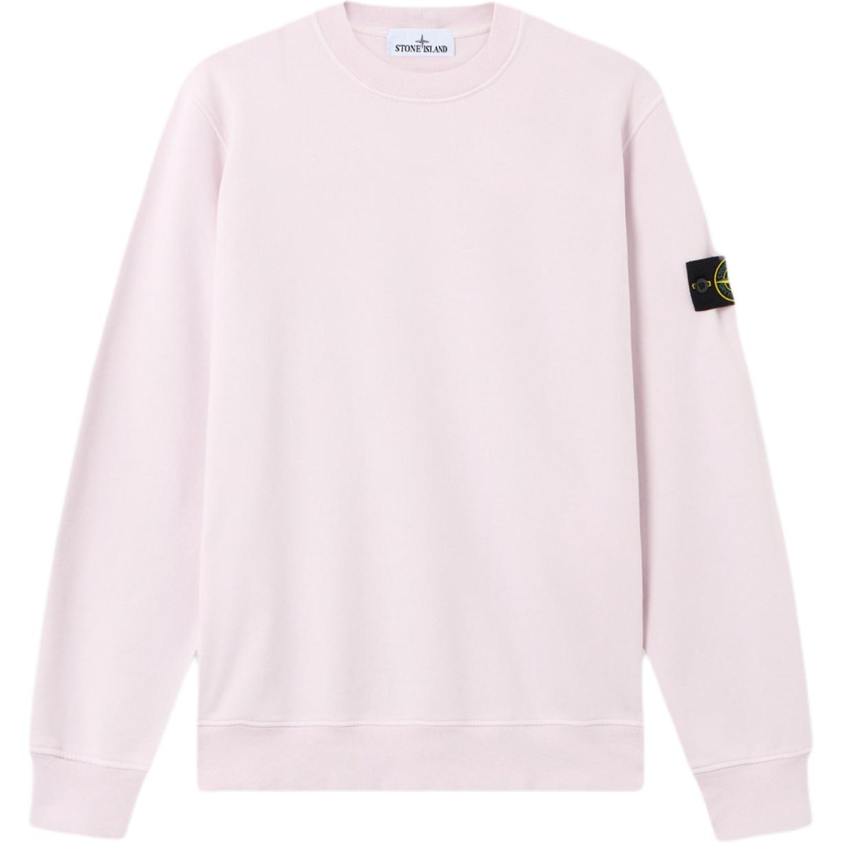 

Толстовка с круглым вырезом и нашивкой с логотипом Stone Island, розовый