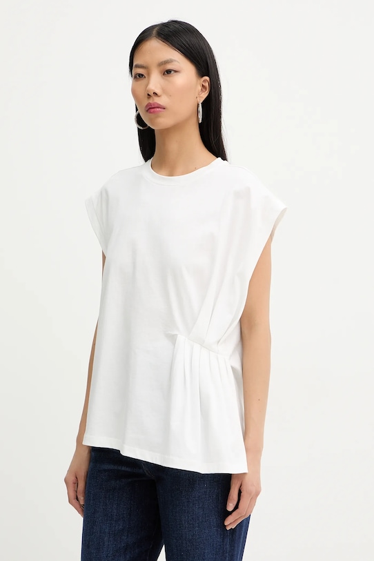 

Хлопковая футболка Twinset, бежевый