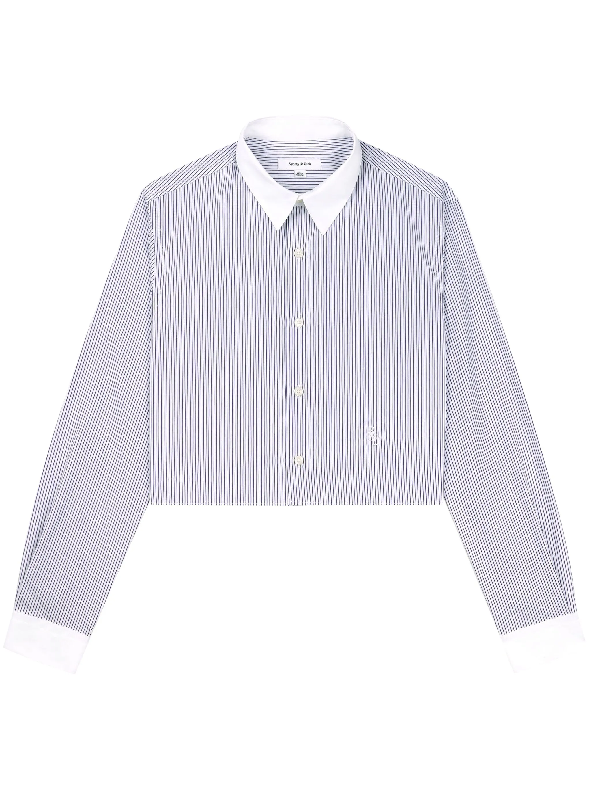 

Укороченная рубашка в полоску Sporty & Rich, синий