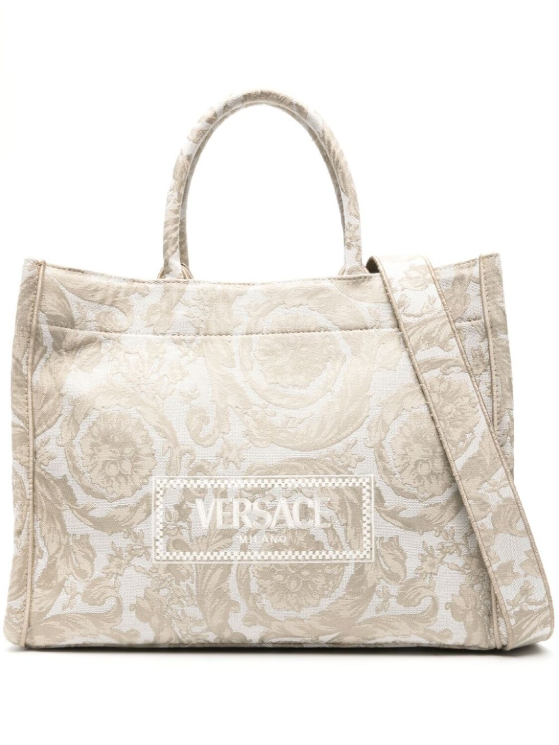 

Большая сумка-тоут Versace Barocco Athena, коричневый