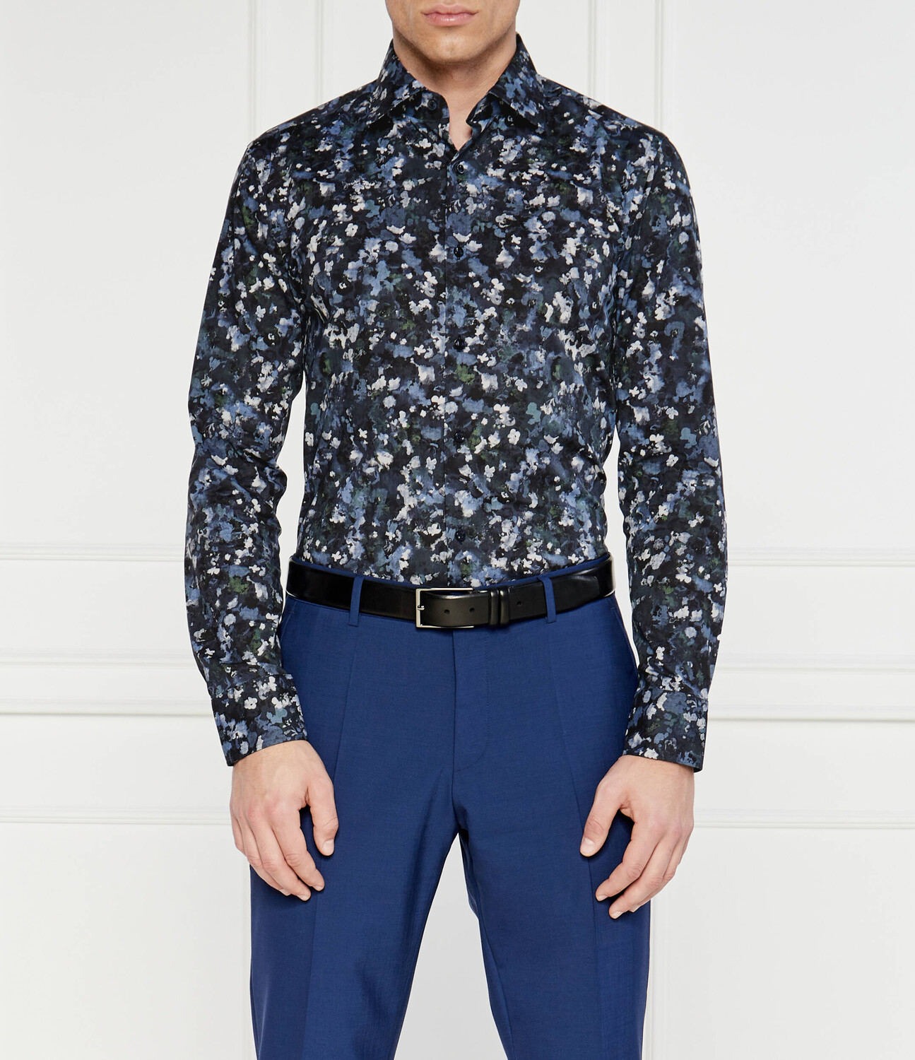 

Рубашка BOSS BLACK Slim Fit, темно-синий