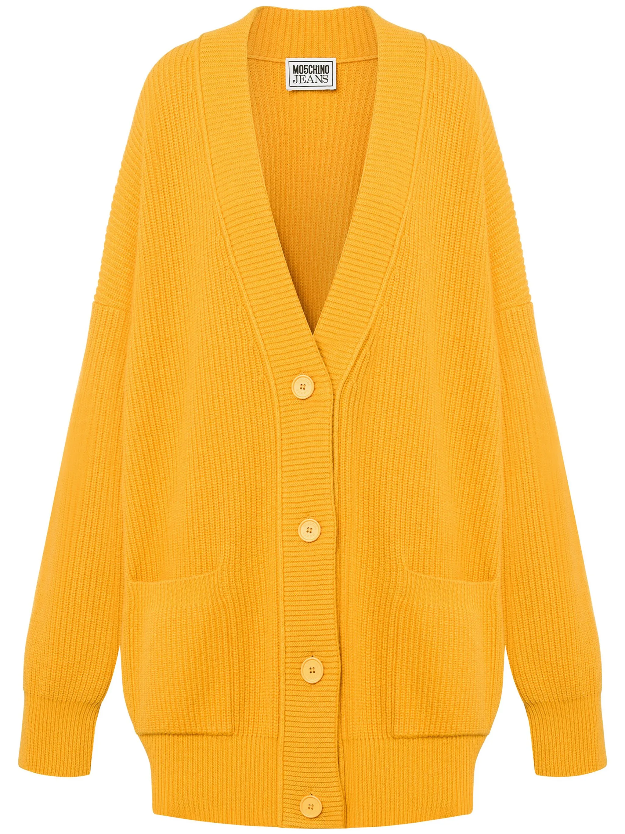 

Кардиган оверсайз с V-образным вырезом Moschino Jeans, желтый
