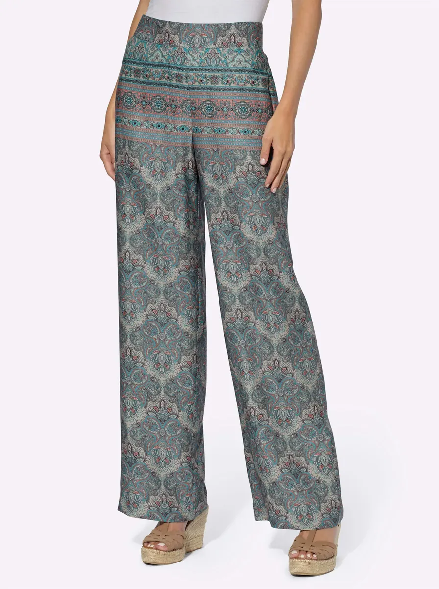 

Heine брюки-палаццо, цвет Sand-Flamingo-Bedruckt