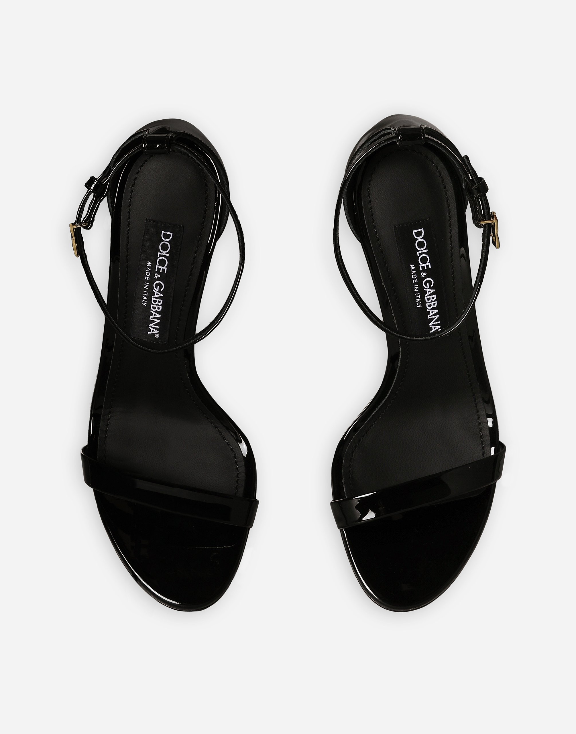 Босоножки из лакированной кожи Dolce & Gabbana, мультиколор — фото 4