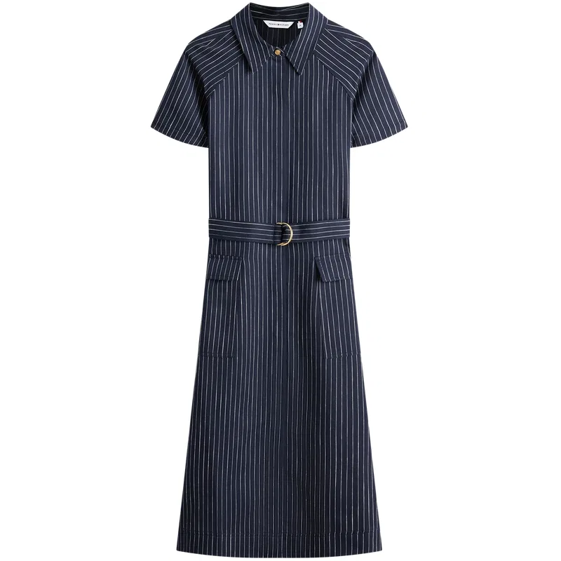 Платье с коротким рукавом Tommy Hilfiger Navy Blue White Stripes