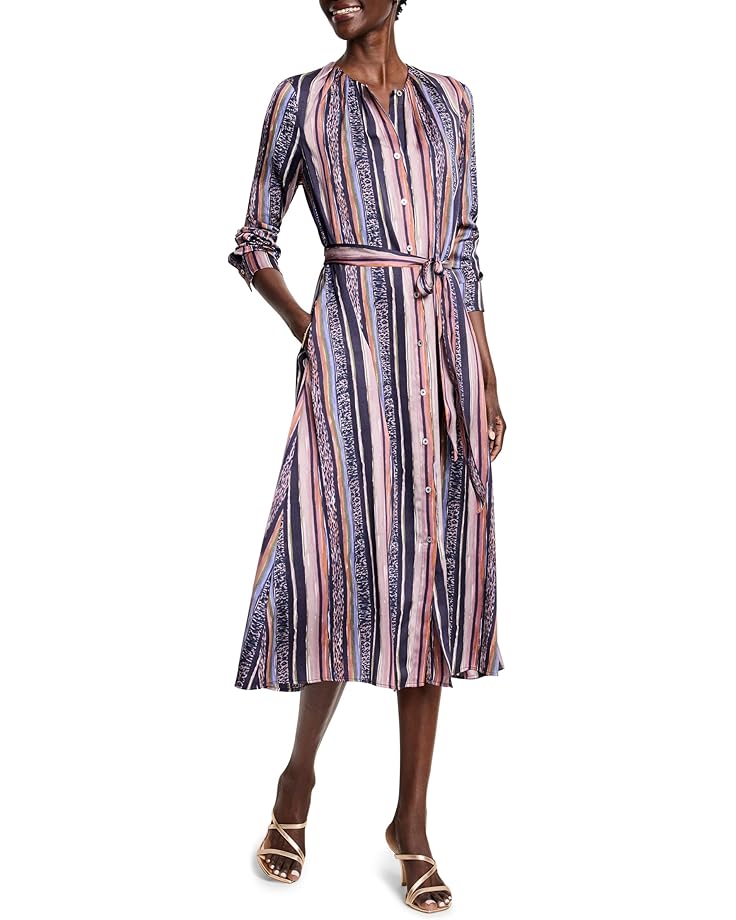 

Платье NIC+ZOE Animal Stripe Loren Dress, цвет Indigo Multi