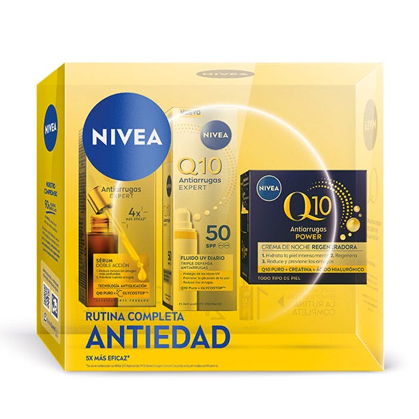 

Сыворотка против морщин q10 + spf 50 + ночной крем NIVEA Rutina Completa Antiedad