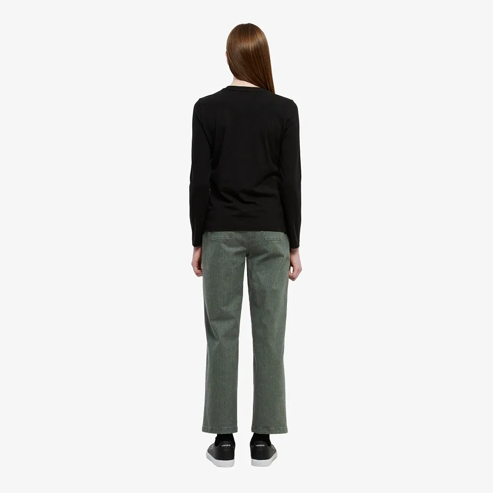 Джинсы Lacoste FW прямые укороченные, хаки — фото 3
