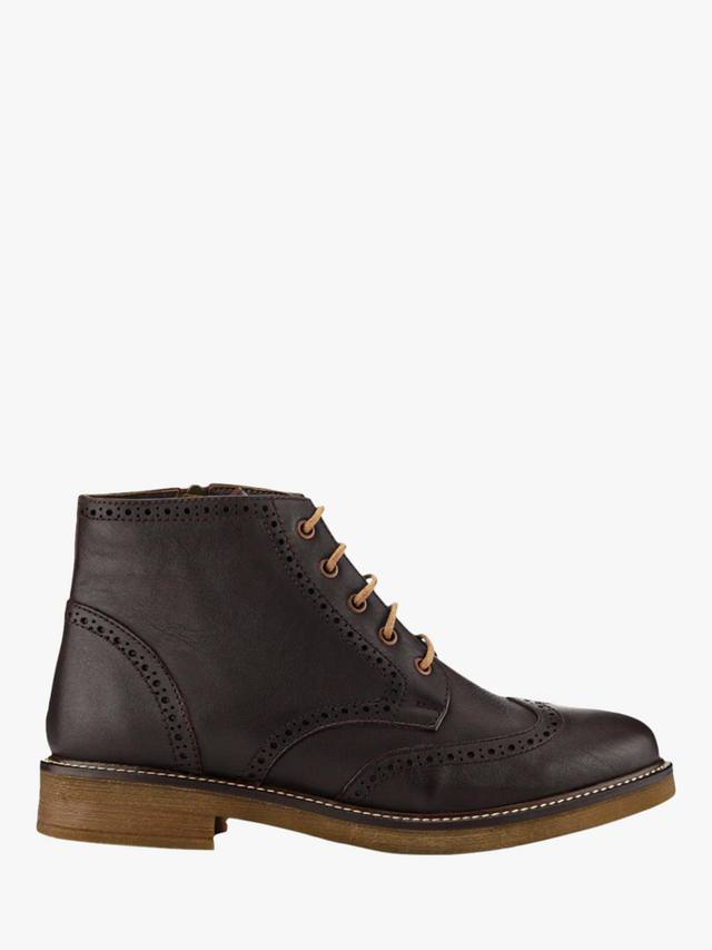 Кожаные броги Novi с отделкой из текстиля Jones Bootmaker, Brown