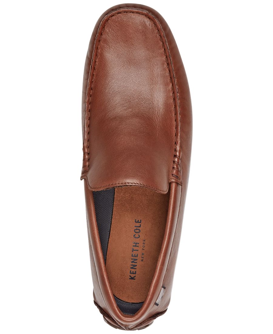 Мужские повседневные лоферы Theo без шнурков Kenneth Cole New York, Medium Brown Leather — фото 4