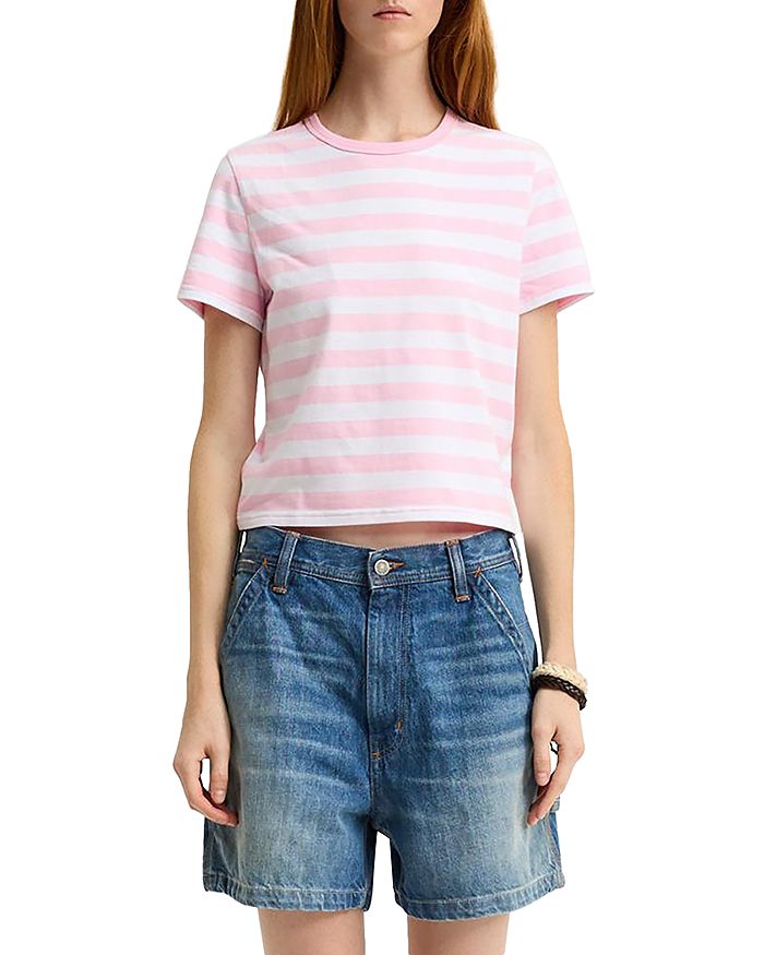 

Полосатый детский топ Denimist, розовый