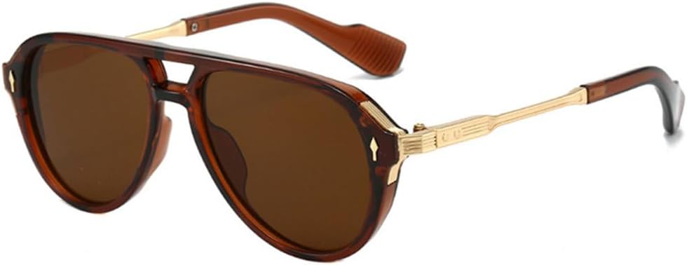 

Ретро-солнцезащитные очки с двойной перемычкой для женщин, роскошные солнцезащитные очки с заклепками для мужчин, солнцезащитные очки UV400, модные солнцезащитные очки для активного отдыха и спорта generic, C1-31038