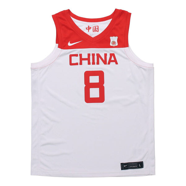 

Спортивная футболка china team basketball 8 jersey home white Nike, белый
