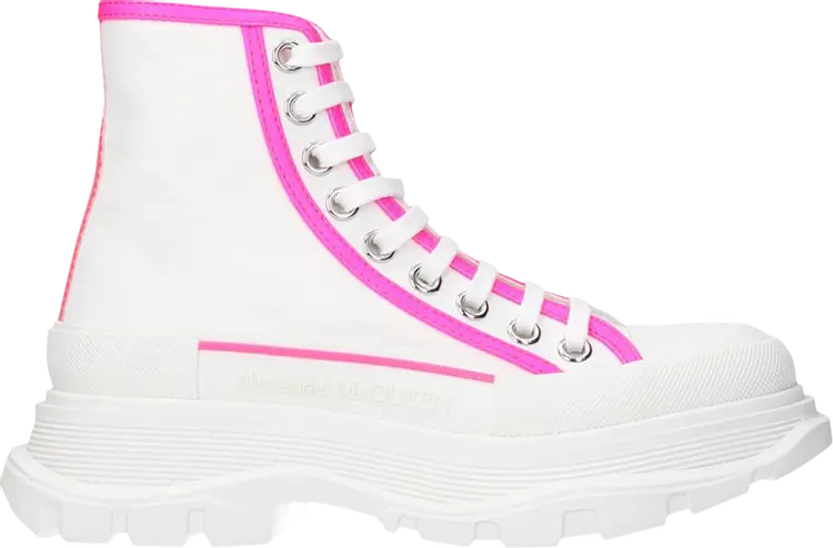 Кроссовки Alexander McQueen Wmns Tread Slick Boot 'White Fluo Pink', белый