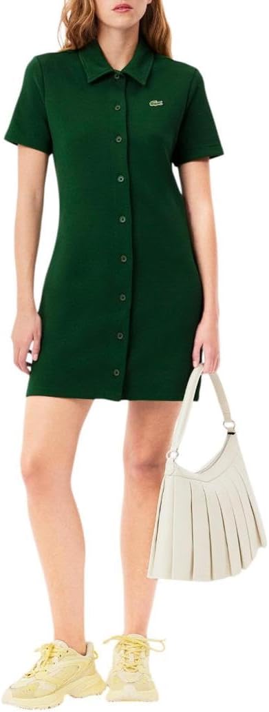 

Женское платье-поло Lacoste из органического хлопка на пуговицах, Green