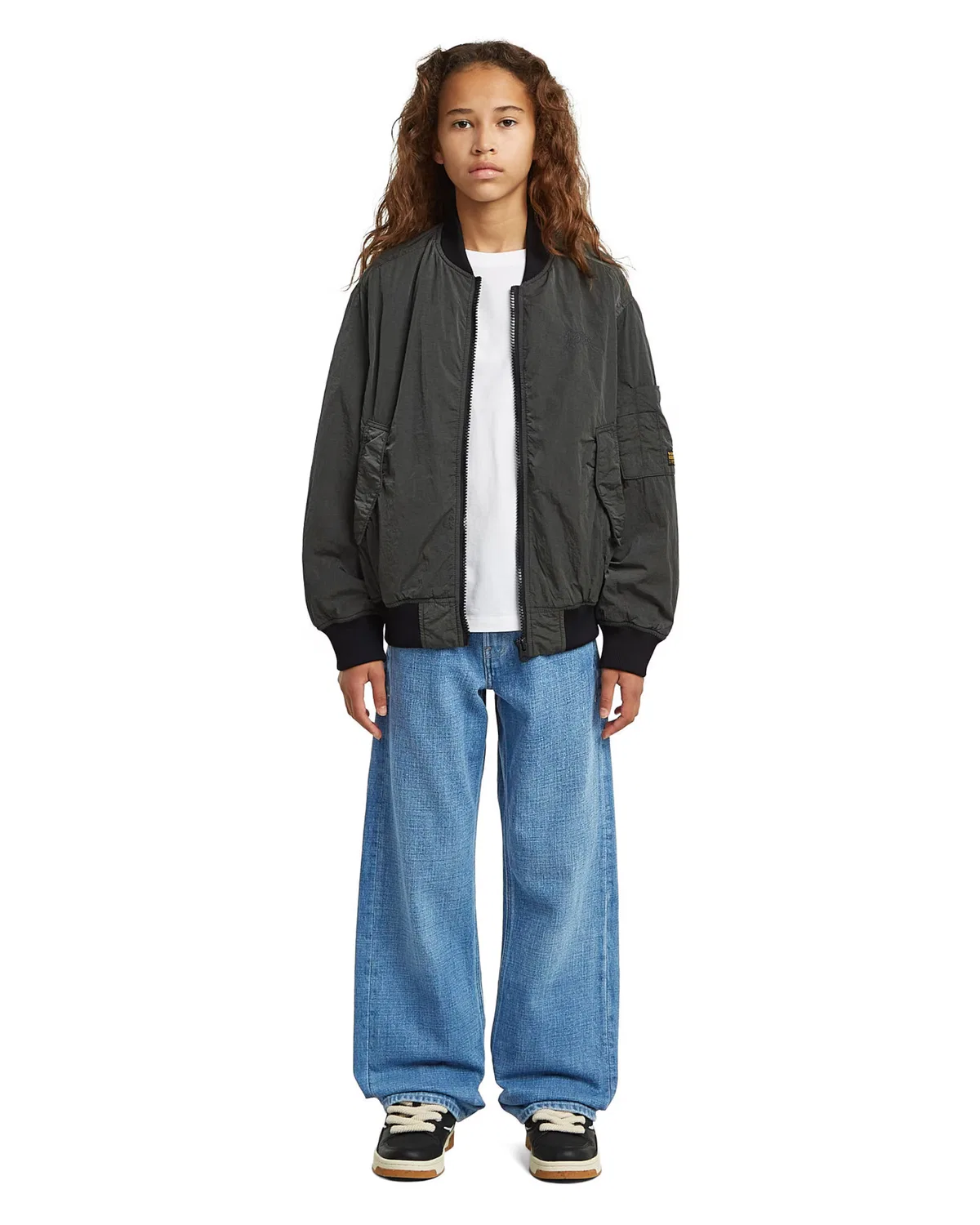 Куртка-бомбер G-Star Between-Season Jacket Girls Bomber Padded Jacket синего цвета — фото 3