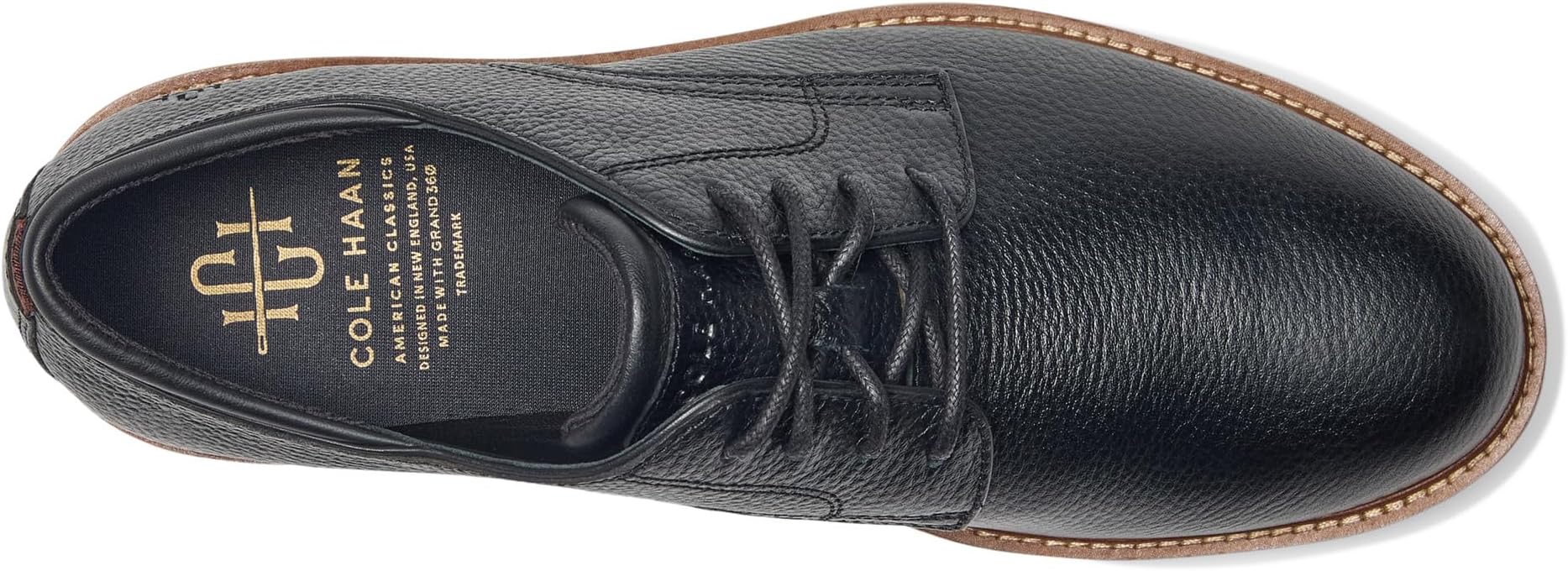 Оксфорды Cole Haan American Classics Montrose Plain Toe Oxford, цвет Black/Angora — фото 2