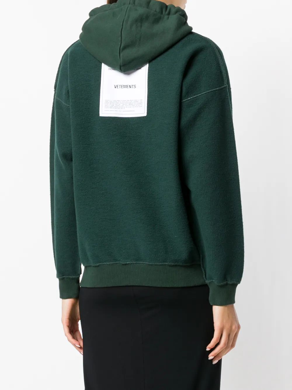 Толстовка с эффектом изнанки VETEMENTS, зеленый — фото 4