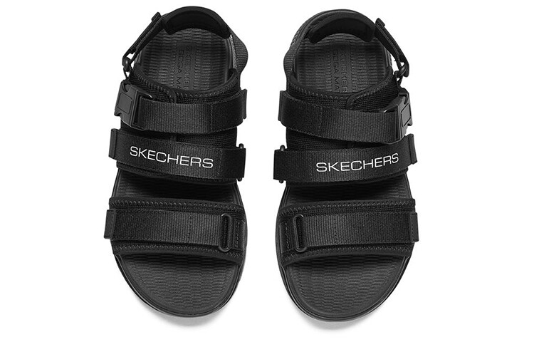 Сандалии Пляжные сандалии Мужские Все Черные Skechers — фото 4