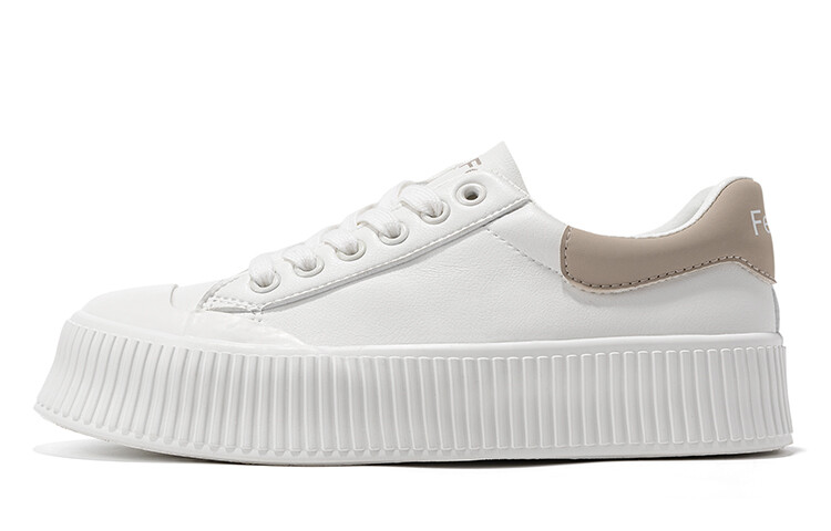 

Кеды, скейтборд обувь женская низкая Кофе Feiyue, кремовый