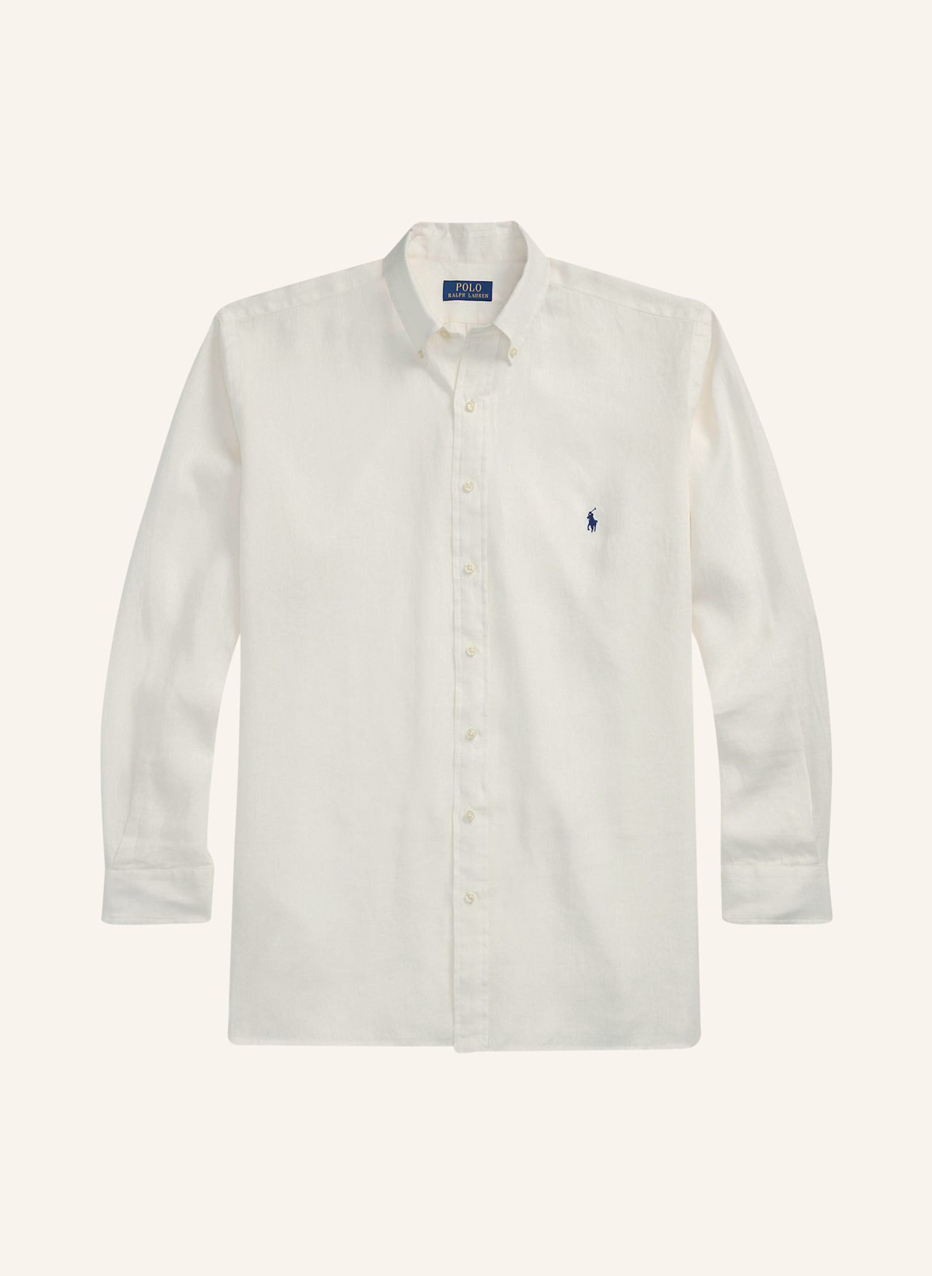 

Льняная рубашка, комфортный крой Polo Ralph Lauren Big & Tall, белый