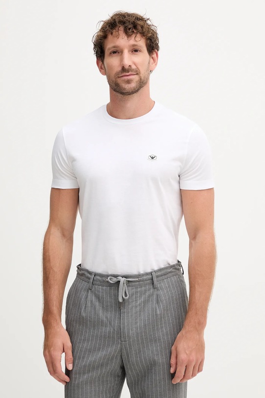 

Хлопковая футболка Emporio Armani, белый
