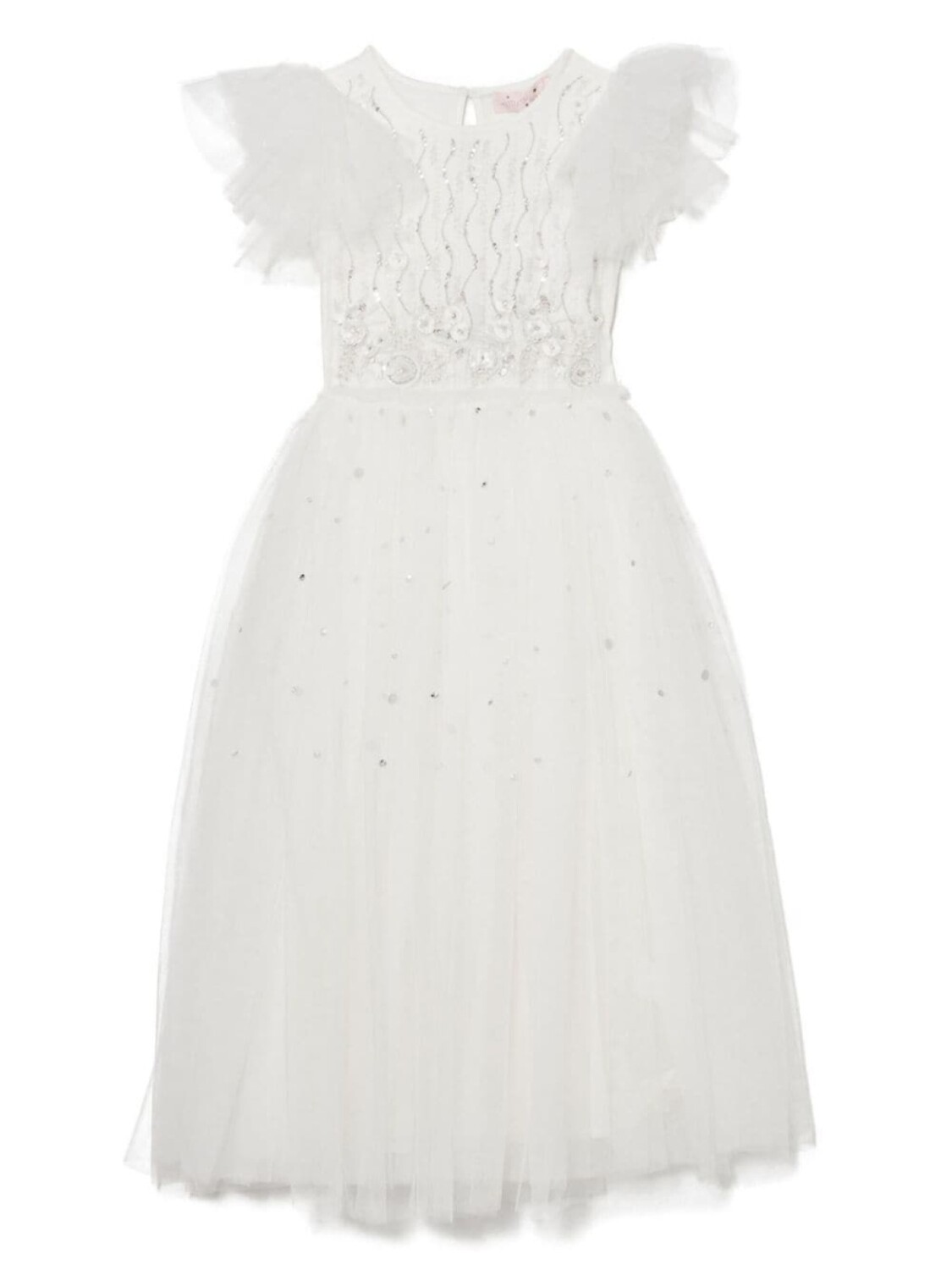 

Tutu Du Monde платье White Wisteria из тюля с вышивкой, белый