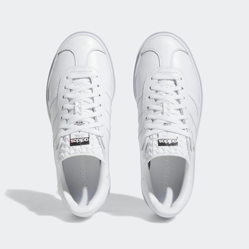 Мужские модные кроссовки adidas Gazelle Stacked, белый/серый — фото 3