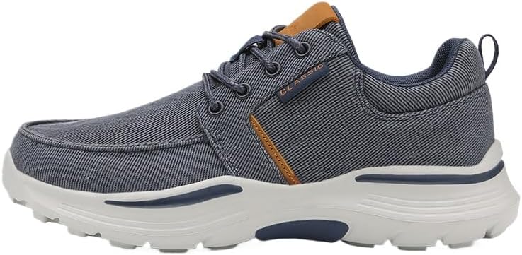 

Мужские дышащие тканевые лоферы на шнуровке - легкие ходовые туфли с подошвой из ЭВА, сетчатой подкладкой, повседневные удобные кроссовки для мужчин Hhhchpm, синий