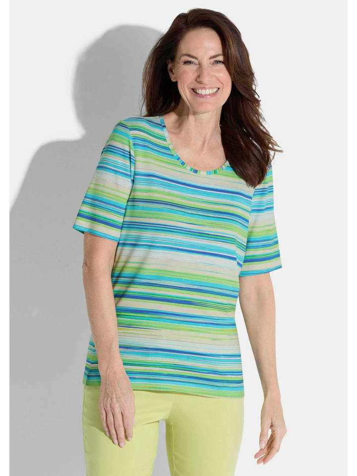 

Рубашка бирюзового / светло-зеленого / белого цвета GOLDNER