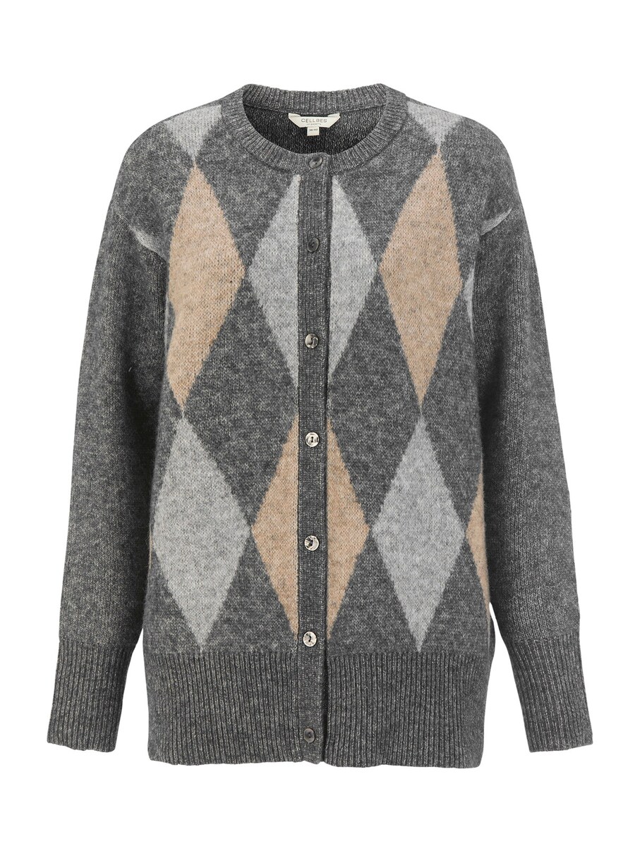 

Вязаный кардиган Cellbes of Sweden, серый/темно-серый