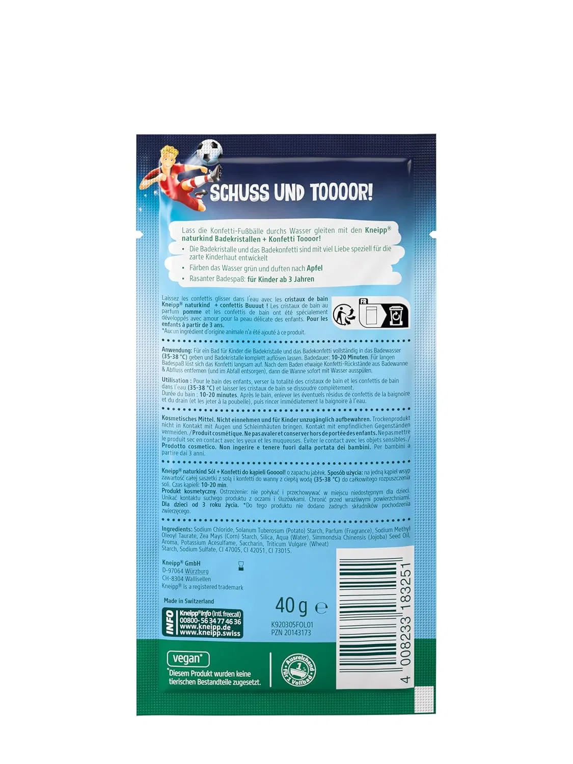 Набор кристаллов для ванны Kneipp Naturkind «Toooor!» с ароматом яблока, 12 шт. Kneipp — фото 3