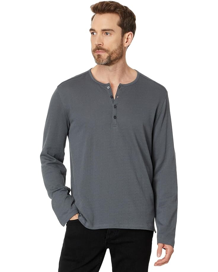 

Футболка John Varvatos Walden Henley, цвет Iron Grey