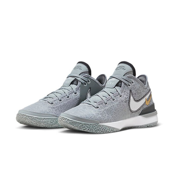 Кроссовки Nike Zoom LeBron Nxxt Gen EP 'Wolf Grey Metallic Gold', серый — фото 2