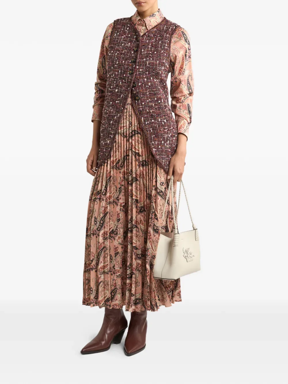 Твидовый жилет ETRO, красный — фото 2