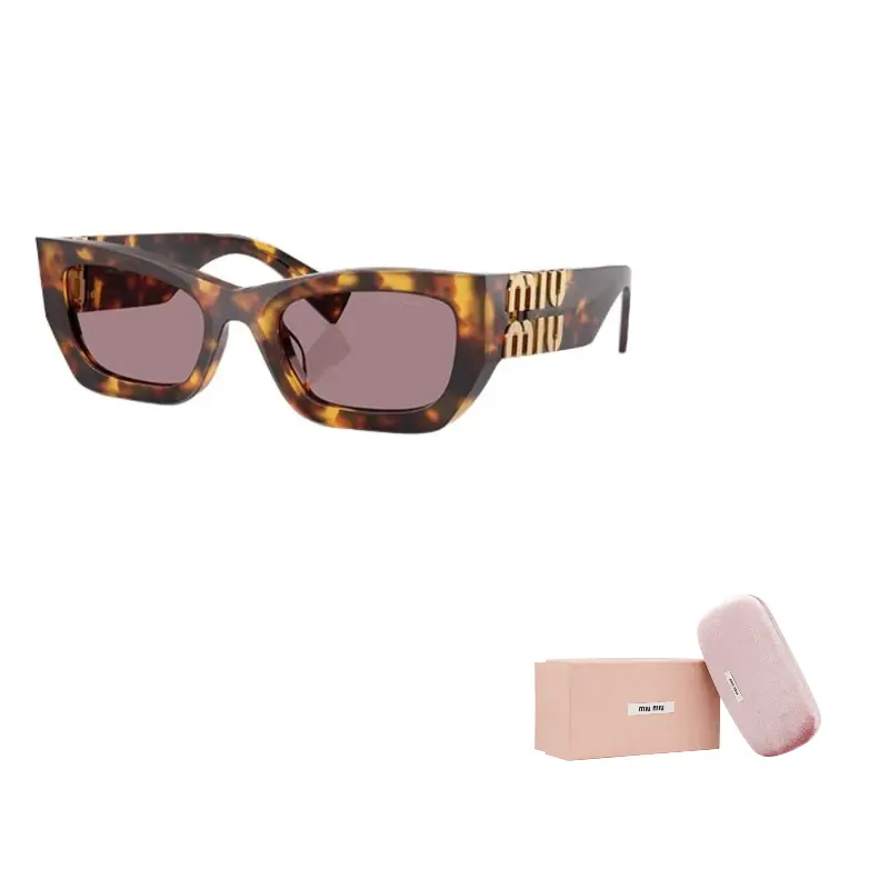 

MIU MIU Солнечные очки в черепаховой оправе с логотипом, Tortoiseshell