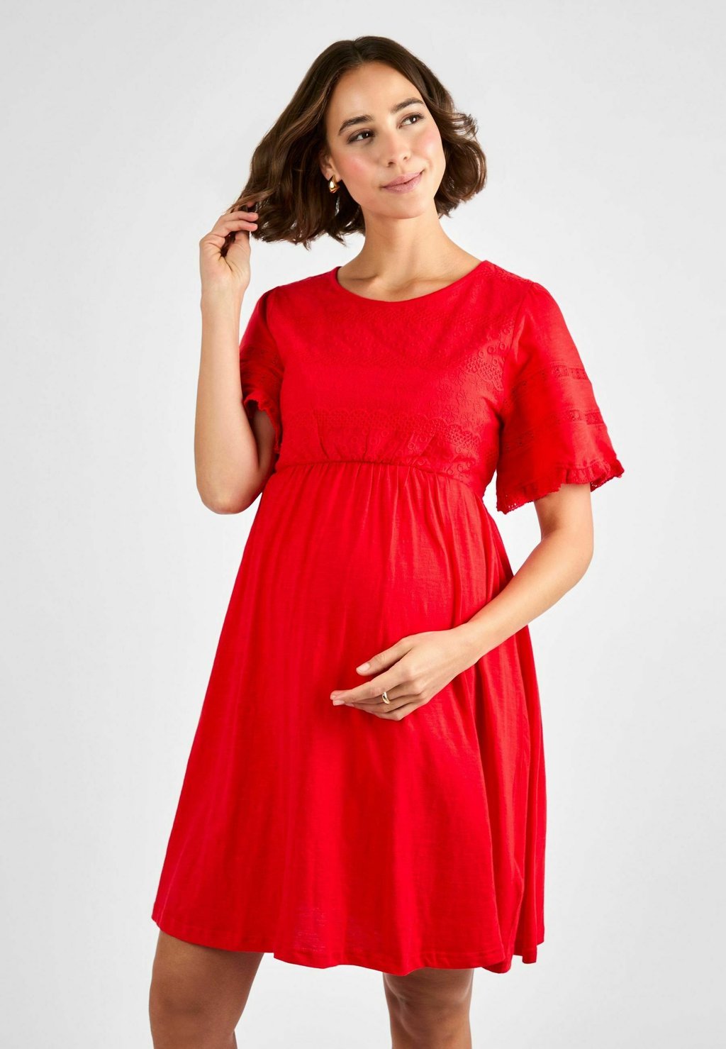 

Повседневное платье MATERNITY FIT - BRODERIE JoJo Maman Bébé, красный