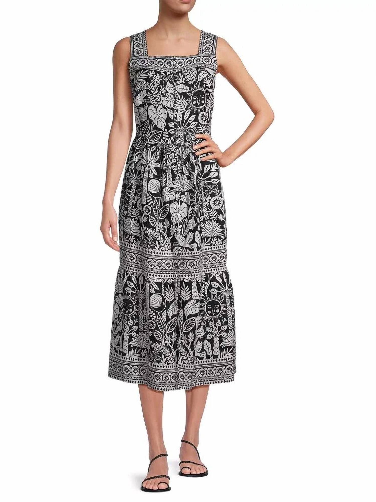 

Платье Luciana Tank в черно-белую полоску Johnny Was