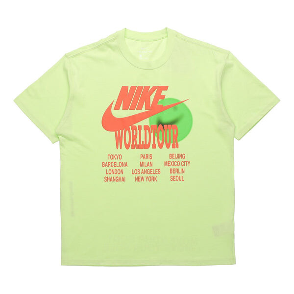 

Футболка sportswear sports printing pattern short sleeve fluorescent green Nike, зеленый