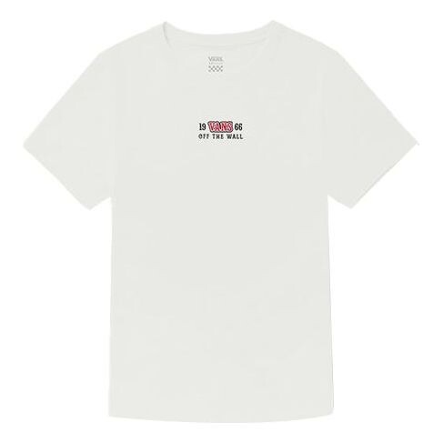 

Футболка alphabet skeleton printing sports short sleeve white Vans, белый