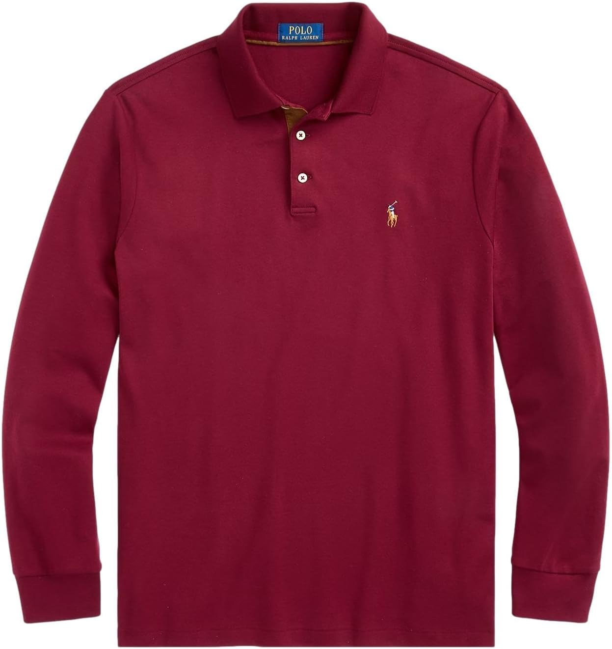 

Polo Ralph Lauren классический крой длинный рукав мягкое поло, Red Carpet., Красный, Polo Ralph Lauren классический крой длинный рукав мягкое поло, Red Carpet.