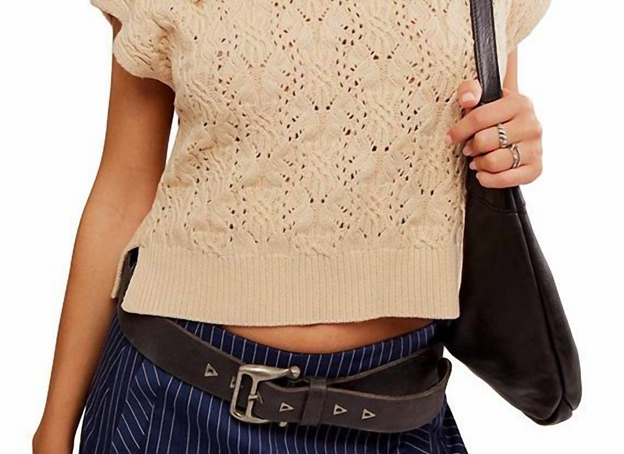 

Свитер Vickie Mock Neck цвета макадамии Free People, цвет macadamia