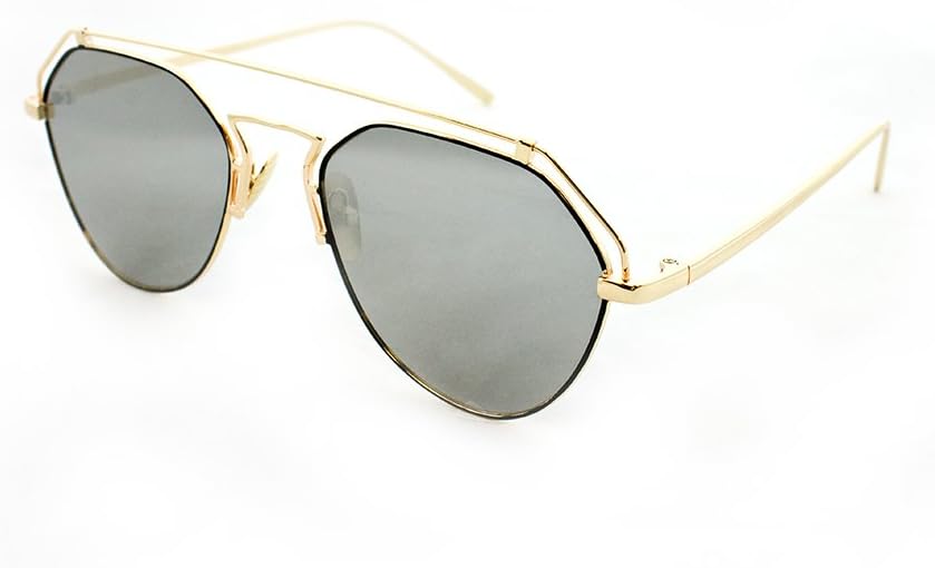 

Newbee Fashion - Солнцезащитные очки-авиаторы "Valky" с геометрическим дизайном, ультрапремиальным корпусом из матового алюминия, оригинальные Newbee Fashion Sunglasses, Gold/Black