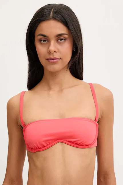 Купальник бикини топ bandeau Calvin Klein, красный