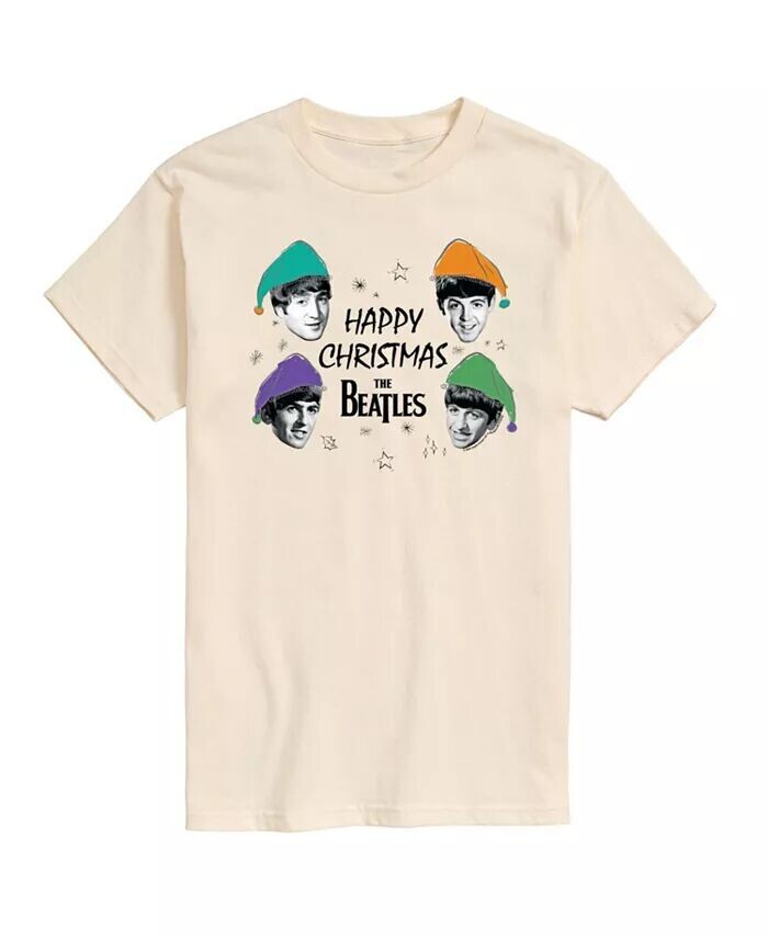 

Мужская футболка с коротким рукавом The Beatles Happy Christmas AIRWAVES, желтый